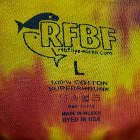 RFBF Dye Works Tie Dyed Tampa Lowry Park Zoo Crew Neck Tee Shirt Size Large - Picture 3 of 5